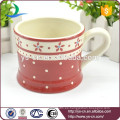 Venta al por mayor de cerámica de color rojo taza de café